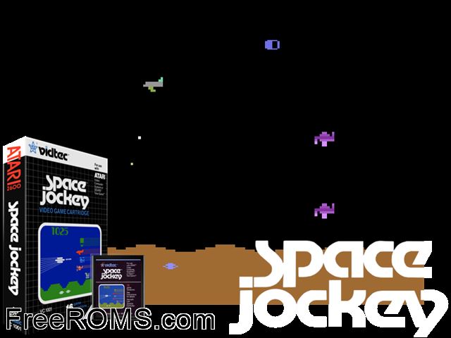 Space Jockey Atari game showing 3D box cover and gameplay screenshot