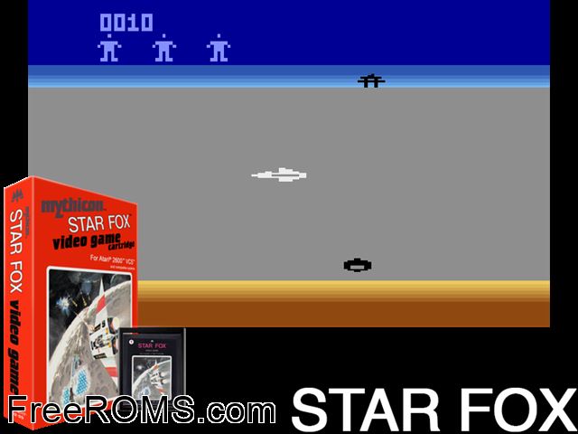Star Fox Atari game showing 3D box cover and gameplay screenshot