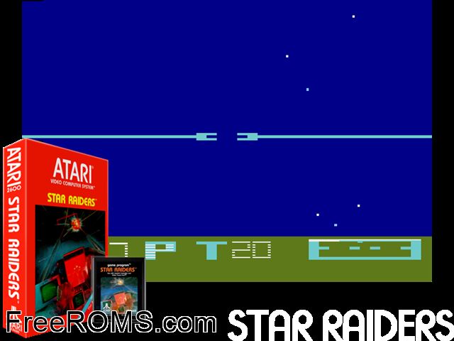 Star Raiders Atari game showing 3D box cover and gameplay screenshot
