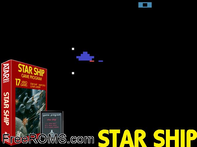 Star Ship Atari game showing 3D box cover and gameplay screenshot