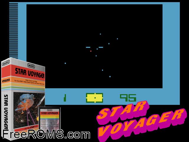 Star Voyager Atari game showing 3D box cover and gameplay screenshot