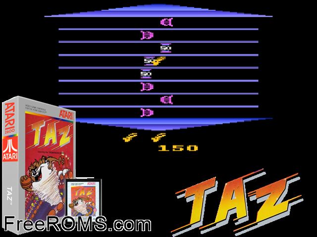 Tax Avoiders Atari game showing 3D box cover and gameplay screenshot