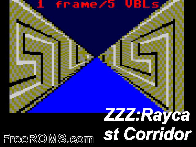 Corridor, A by Matthias Domin (1998) (PD) Atari Lynx game showing 3D box cover and gameplay screenshot