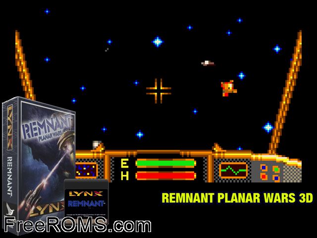 Remnant Planar Wars 3D (beta) (PD) (2000) Atari Lynx game showing 3D box cover and gameplay screenshot