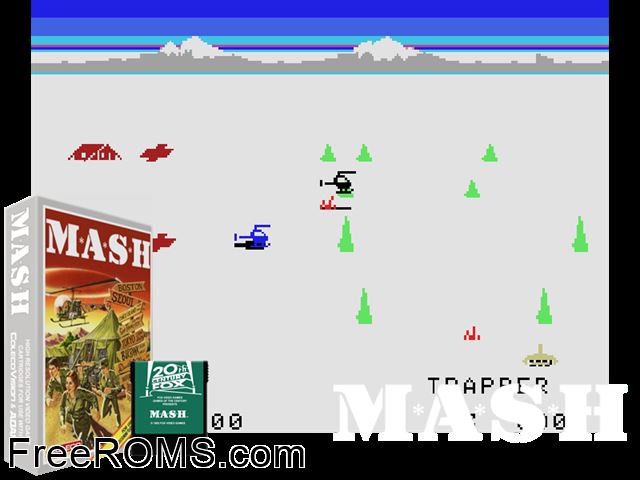 M-A-S-H (1983) (Proto) ColecoVision game showing 3D box cover and gameplay screenshot