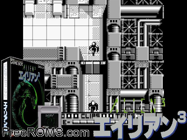 Alien 3 (Japan) Gameboy Color game showing 3D box cover and gameplay screenshot