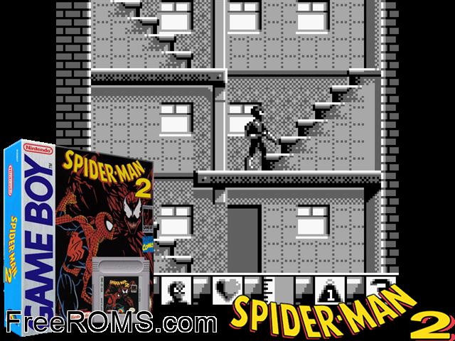 Amazing Spider-Man 2, The Gameboy Color game showing 3D box cover and gameplay screenshot