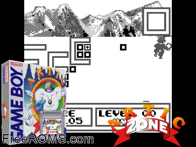 Artic Zone (Sachen 4-In-1 Vol. 5) Gameboy Color game showing 3D box cover and gameplay screenshot