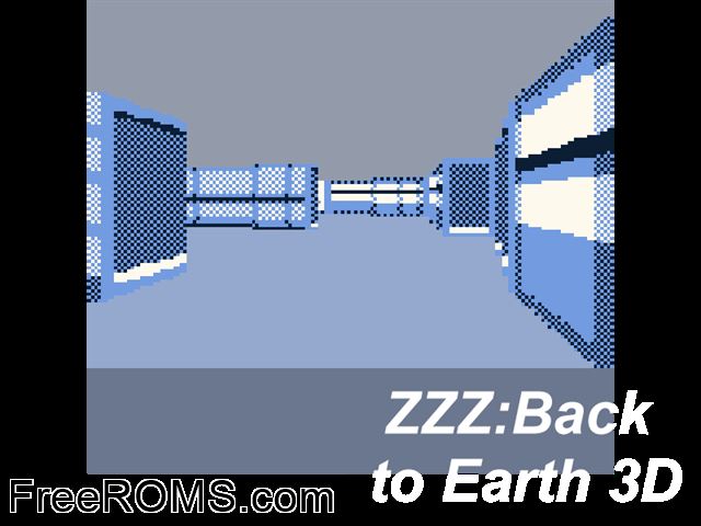 Back To Earth 3d (Public Domain) Gameboy Color game showing 3D box cover and gameplay screenshot