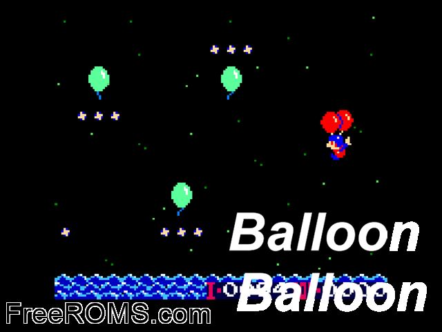 Balloon Balloon (Public Domain) Gameboy Color game showing 3D box cover and gameplay screenshot