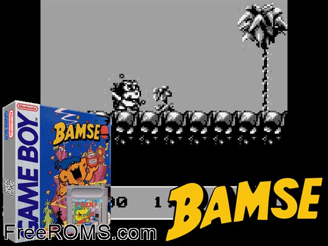 Bamse (Sw) Gameboy Color game showing 3D box cover and gameplay screenshot