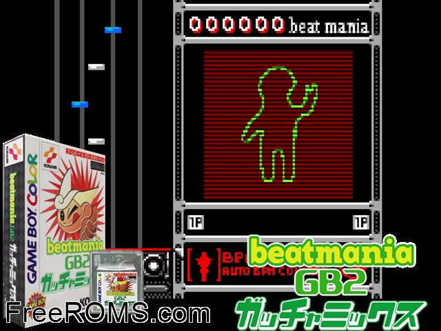 Beatmania Gb 2 (Japan) Gameboy Color game showing 3D box cover and gameplay screenshot