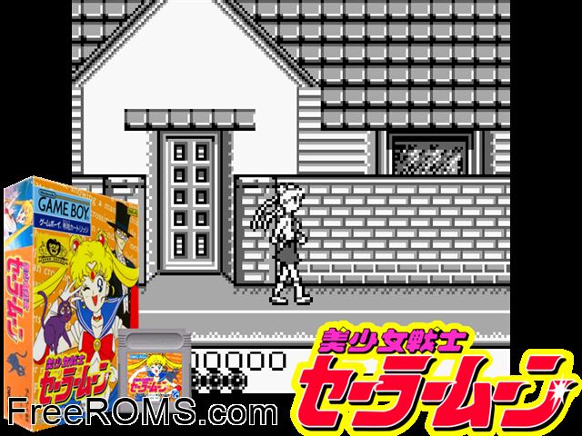 Bishoujo Senshi Sailor Moon (Japan) Gameboy Color game showing 3D box cover and gameplay screenshot