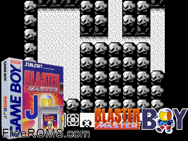 Blaster Master Jr. Gameboy Color game showing 3D box cover and gameplay screenshot
