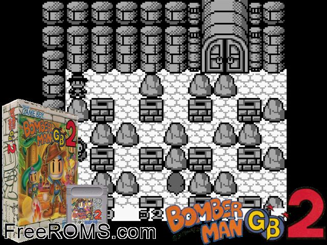 Bomberman Gb 2 (Japan) Gameboy Color game showing 3D box cover and gameplay screenshot