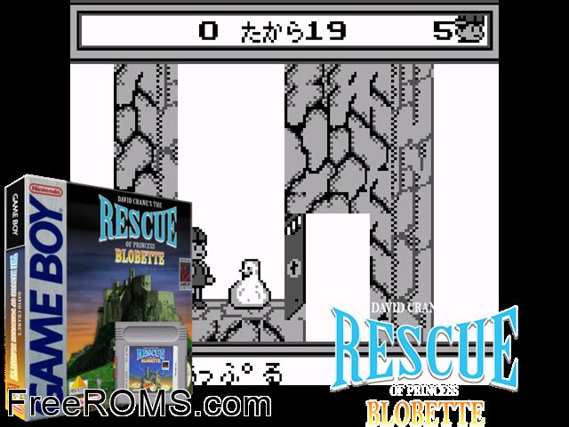 Boy And His Blob, A - The Rescue Of Princess Blobette Gameboy Color game showing 3D box cover and gameplay screenshot