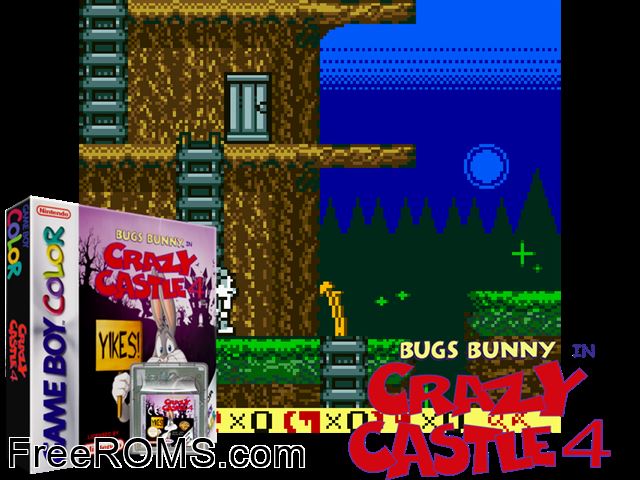 Bugs Bunny - Crazy Castle 4 (Japan) Gameboy Color game showing 3D box cover and gameplay screenshot