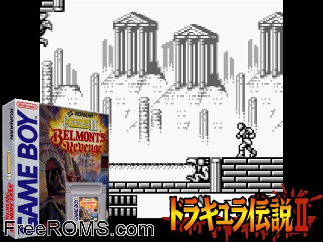 Castlevania Ii - Belmonts Revenge Gameboy Color game showing 3D box cover and gameplay screenshot