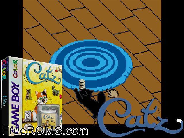Catz - Your Virtual Petz Palz Gameboy Color game showing 3D box cover and gameplay screenshot