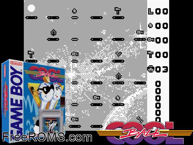 Cool Ball Gameboy Color game showing 3D box cover and gameplay screenshot