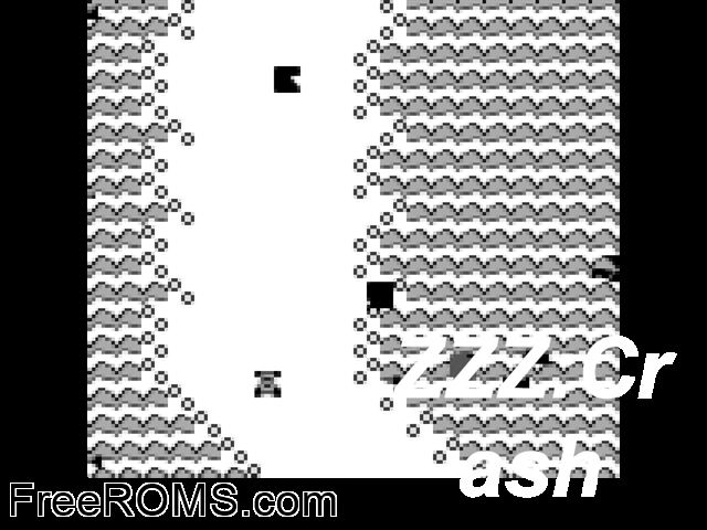 Crash (Public Domain) Gameboy Color game showing 3D box cover and gameplay screenshot