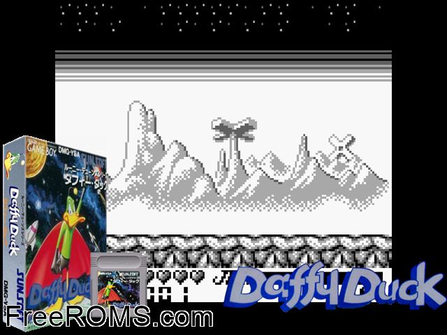 Daffy Duck - The Marvin Missions Gameboy Color game showing 3D box cover and gameplay screenshot