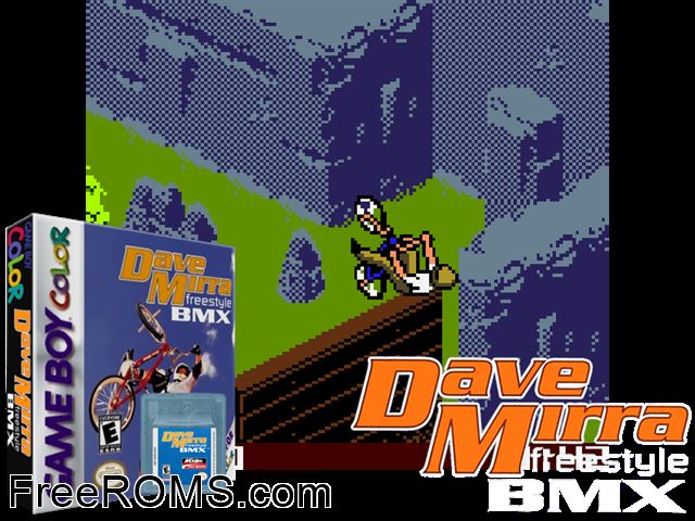 Dave Mirra Freestyle Bmx Gameboy Color game showing 3D box cover and gameplay screenshot