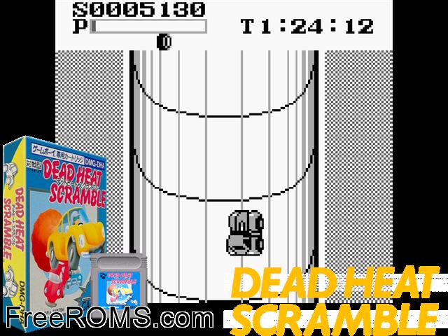 Dead Heat Scramble (Japan) Gameboy Color game showing 3D box cover and gameplay screenshot