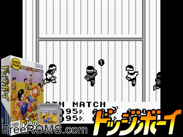 Dodge Boy (Japan) Gameboy Color game showing 3D box cover and gameplay screenshot
