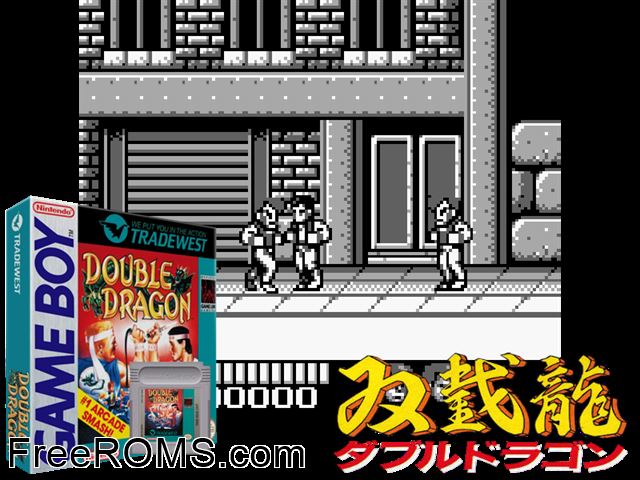 Double Dragon Gameboy Color game showing 3D box cover and gameplay screenshot
