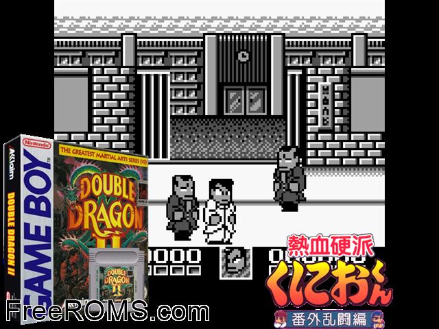 Double Dragon 2 Gameboy Color game showing 3D box cover and gameplay screenshot