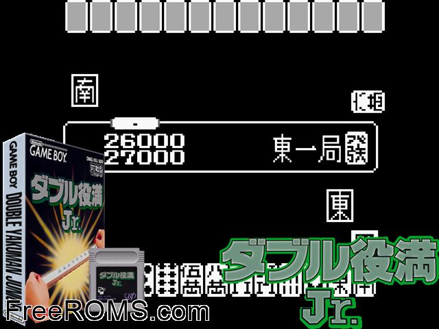 Double Yakuman Jr (Japan) Gameboy Color game showing 3D box cover and gameplay screenshot