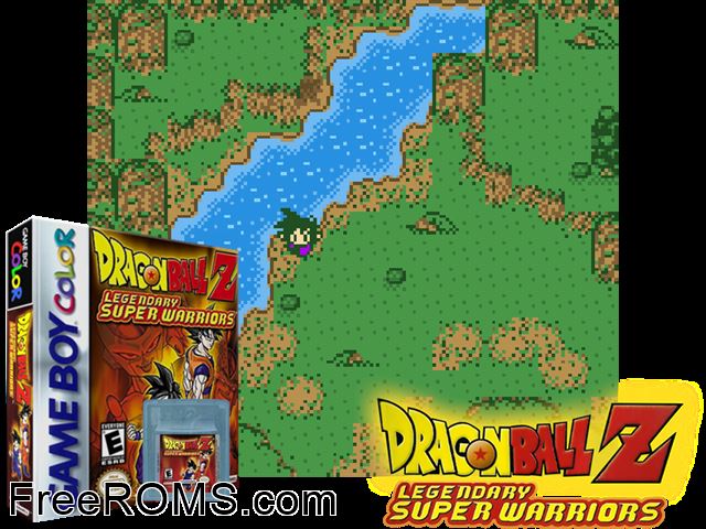 Dragon Ball Z - Guerreros De Leyenda (Spain) Gameboy Color game showing 3D box cover and gameplay screenshot