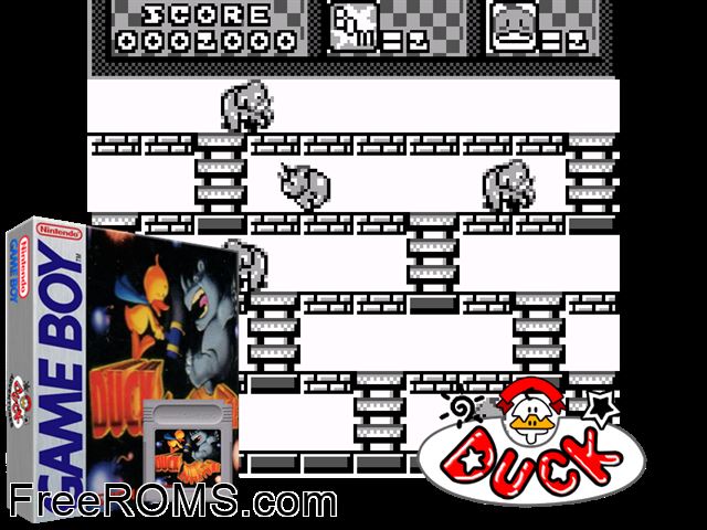 Duck Adventures (Sachen 4-In-1 Vol. 1) Gameboy Color game showing 3D box cover and gameplay screenshot