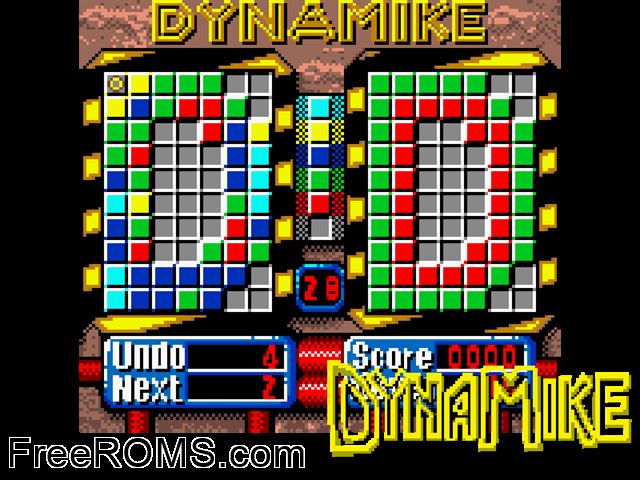 Dynamike (Beta) Gameboy Color game showing 3D box cover and gameplay screenshot