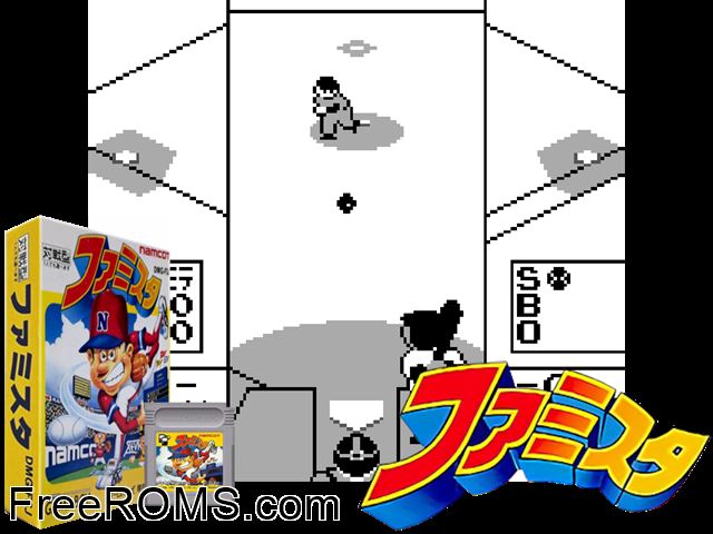 Famista (Japan) Gameboy Color game showing 3D box cover and gameplay screenshot