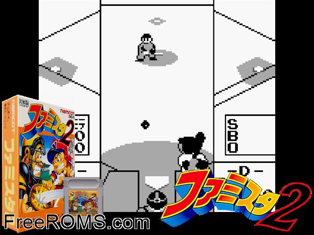 Famista 2 (Japan) Gameboy Color game showing 3D box cover and gameplay screenshot