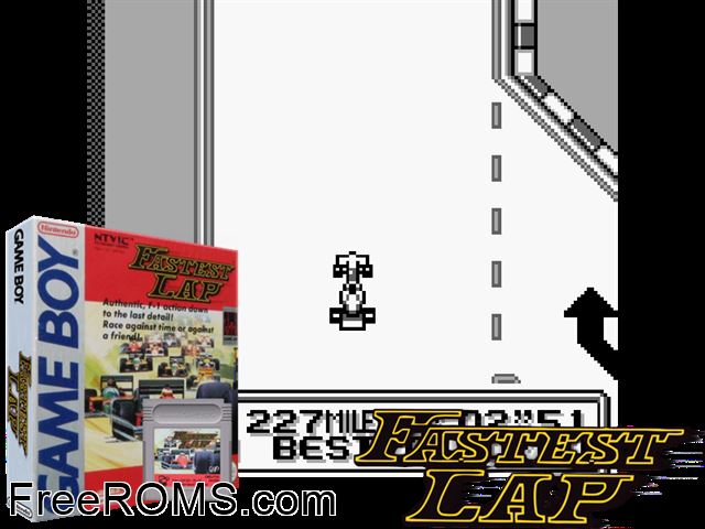 Fastest Lap (Usajapan) Gameboy Color game showing 3D box cover and gameplay screenshot
