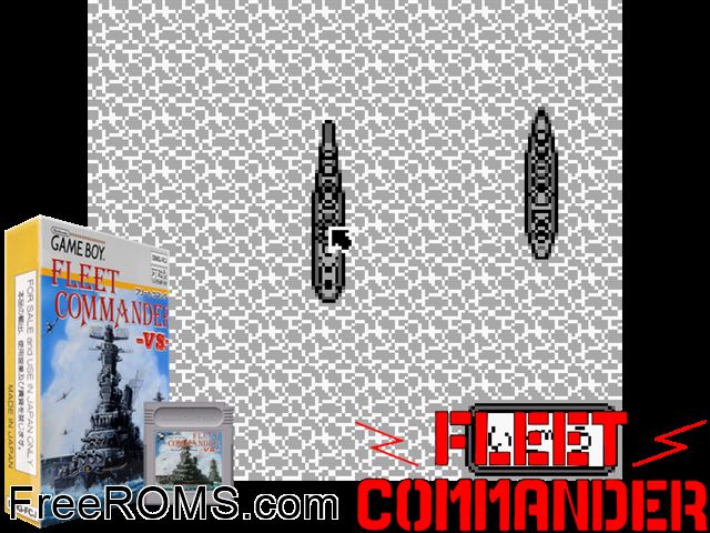 Fleet Commander Vs (Japan) Gameboy Color game showing 3D box cover and gameplay screenshot