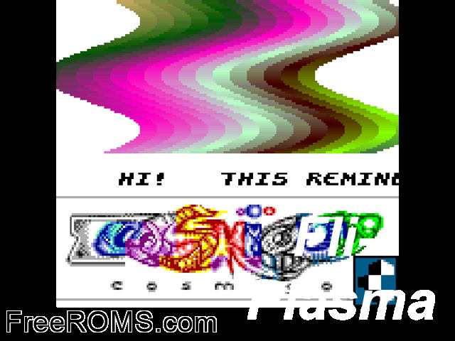 Fli-Plasma (Public Domain) Gameboy Color game showing 3D box cover and gameplay screenshot