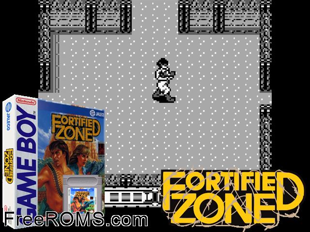Fortified Zone Gameboy Color game showing 3D box cover and gameplay screenshot