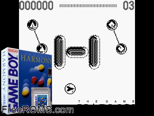Game Of Harmony, The Gameboy Color game showing 3D box cover and gameplay screenshot