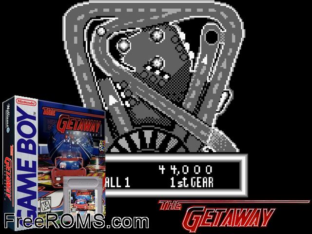 Getaway, The Gameboy Color game showing 3D box cover and gameplay screenshot