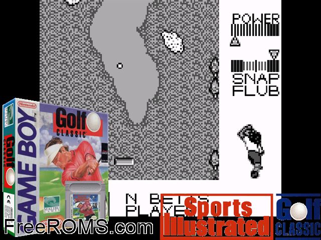Golf Classic Gameboy Color game showing 3D box cover and gameplay screenshot