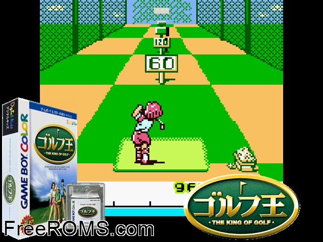 Golf Ou (Japan) Gameboy Color game showing 3D box cover and gameplay screenshot