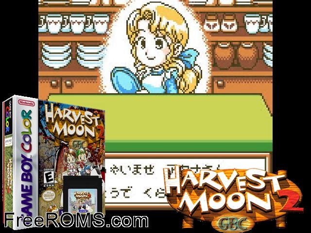 Harvest Moon 2 Gbc (Germany) Gameboy Color game showing 3D box cover and gameplay screenshot