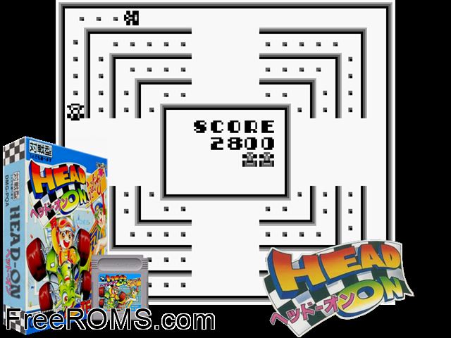 Head On (Japan) Gameboy Color game showing 3D box cover and gameplay screenshot