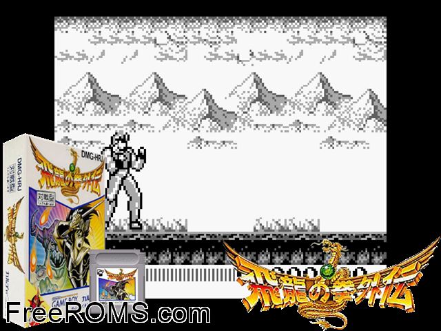 Hiryuu Gaiden (Japan) Gameboy Color game showing 3D box cover and gameplay screenshot