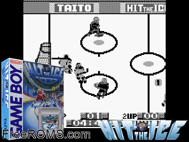 Hit The Ice Gameboy Color game showing 3D box cover and gameplay screenshot