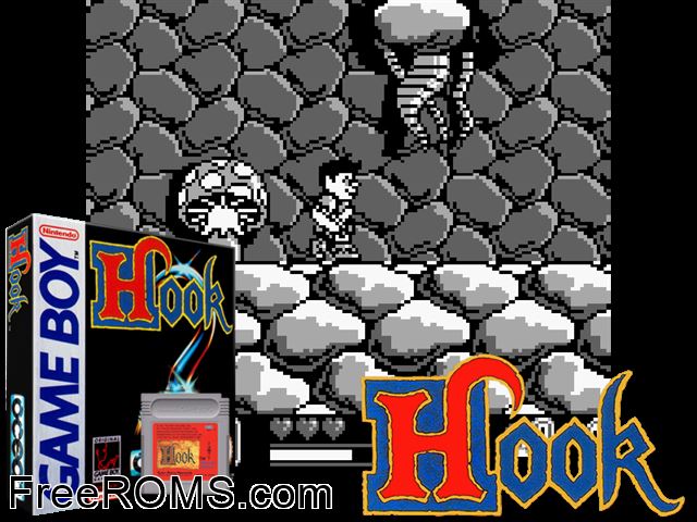 Hook Gameboy Color game showing 3D box cover and gameplay screenshot
